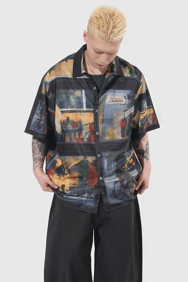 Oil Painting Half Shirts [1color]